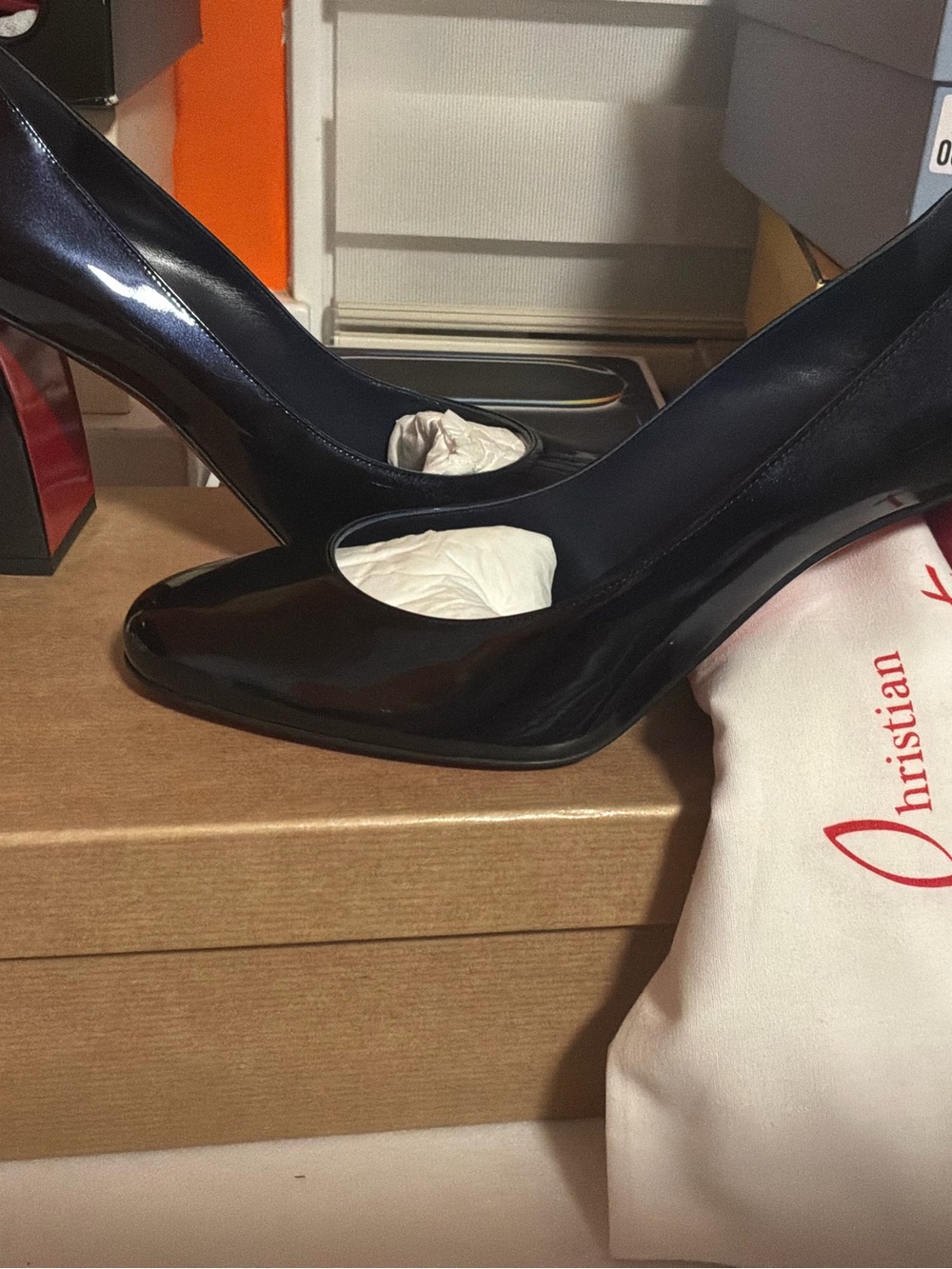 Christian Louboutin Black Patent  Pumps